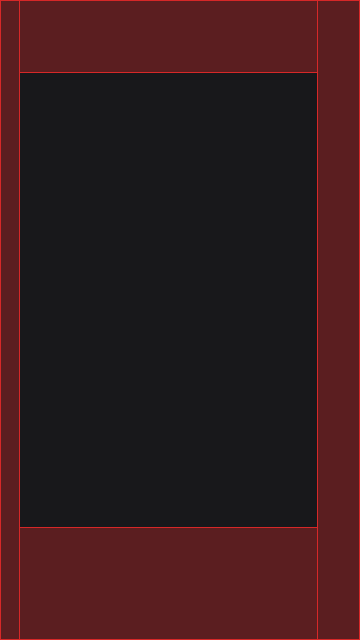 Preview of ReelsCut's safe-zone overlay: a 1080×1920 canvas with 220 px top, 340 px bottom, 60 px left and 130 px right margins shaded red